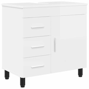 vidaXL Jednostka toaletowa Biały wysoki połysk 60 x 35 x 60 cm