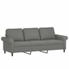 vidaXL 3-osobowa sofa z podn&oacute;żkiem, ciemnoszary, 180 cm, tkaniną