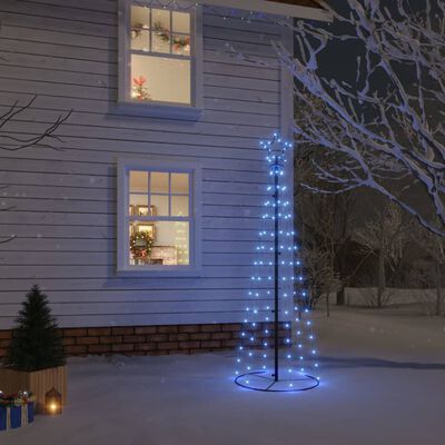 vidaXL Choinka stożkowa, 108 niebieskich diod LED, 70x180 cm