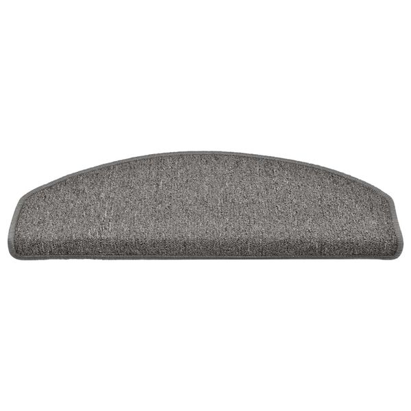 vidaXL Maty na schody 30 szt. 65x24x4 cm Ciemnoszary P&oacute;łokrągły Duży