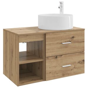 vidaXL Zestaw mebli łazienkowych 2 pcs Dąb artisan Drewno inżynieryjne