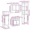 vidaXL Zestaw mebli łazienkowych z p&oacute;łką z drzwiami 4 pcs Dąb Sonoma