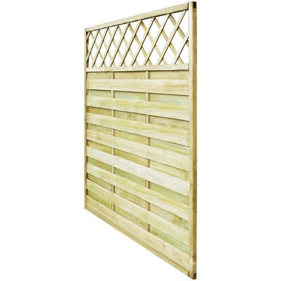 vidaXL Drewniany panel ogrodzeniowy z kratką, drewno, 180 x 180 cm