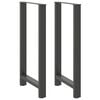 vidaXL Nogi do stołu barowego Antracyt 2 szt. 60x(110-111) cm Stal