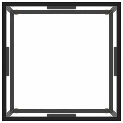 vidaXL Stolik kawowy, czarny, hartowane szkło, 60x60x35 cm