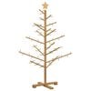 vidaXL Drewniana choinka z podstawą Brązowy 125 cm Lite drewno sosnowe