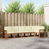 vidaXL Zestaw sof na zewnątrz z poduszką 6 pcs Naturalny i Kremowy