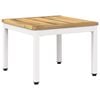 vidaXL Stolik kawowy Biały 49 x 48,5 x 36 cm Lite Drewno Akacji