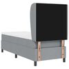 vidaXL Ł&oacute;żko sprężynowe z materacem Jasnoszary 80 x 200 cm tkanina