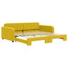 vidaXL Sofa rozsuwana, ż&oacute;łta, 100x200 cm, aksamit