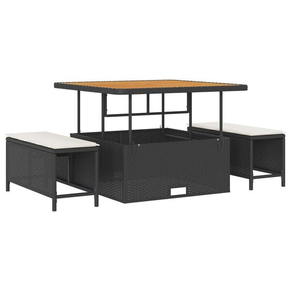 vidaXL Zestaw Sof na Ogr&oacute;d 12 pcs Czarny polirattan