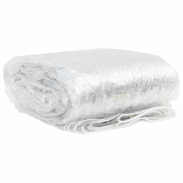 vidaXL Przezroczysta plandeka z oczkami 1x5 m PVC