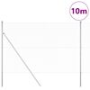 vidaXL Słupek ogrodzeniowy. Srebrny 10 x 1,5 m (siatka 13 mm) Stal