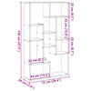 vidaXL Regał, brązowy dąb, 72x20x120 cm, materiał drewnopochodny
