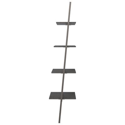 vidaXL Regał drabina z 4 półkami, czarny, 64x34x150,5 cm