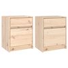 vidaXL Szafki nocne, 2 szt., 40x31x50 cm, lite drewno sosnowe