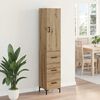 vidaXL Highboard z szufladą Dąb rzemieślniczy 69,5 x 34 x 180 cm