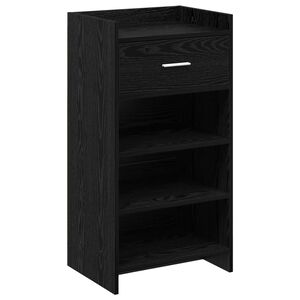 vidaXL Szafka na buty Czarny dąb 48 x 36 x 92 cm Drewno inżynieryjne