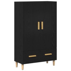 vidaXL Highboard Czarny Dąb 70 x 31 x 115 cm Materiał drewnopochodny