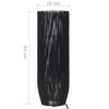 vidaXL Lampa podłogowa, wiklina, czarna, 84 cm, E27
