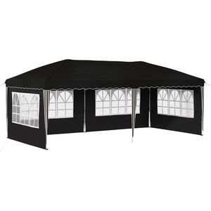 vidaXL Namiot imprezowy rozkładany 575 x 289 x 245 cm Czarny