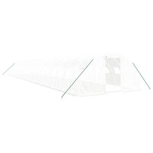 vidaXL Szklarnia ze stalową ramą, biała, 80 m&sup2;, 20x4x2 m