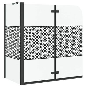 vidaXL Kabina prysznicowa Geometryczny Czarny 120 x 67 x 129 cm