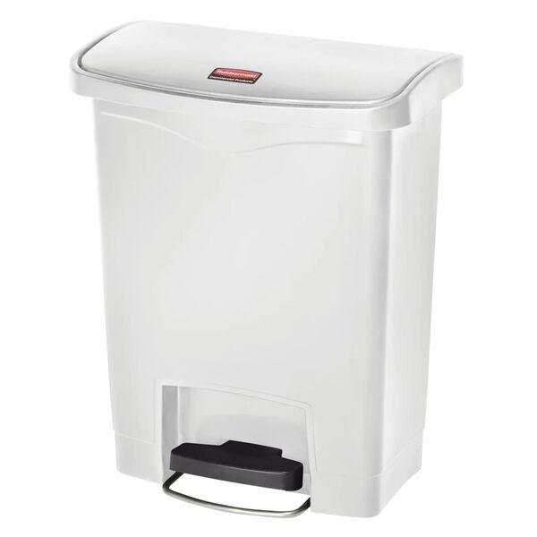 Rubbermaid Kosz z pedałem Slim Jim, 30 L, biały