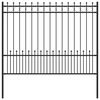 vidaXL Ogrodzenie z pierścieniem Spike Czarny 200 x 200 cm