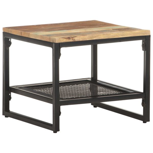 vidaXL Stolik boczny, 40 x 40 x 35 cm, lite drewno odzyskane