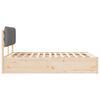 vidaXL Ramka ł&oacute;żka z tapicerowanym wezgłowiem Jasnoszary 135 x 190 cm