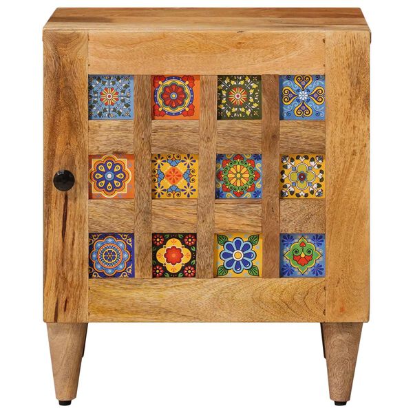 vidaXL Szafka Nocna Naturalny 40 x 33,5 x 46 cm Drewno z mango