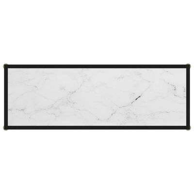 vidaXL Stolik konsolowy, biały, 100x35x75 cm, szkło hartowane