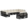 vidaXL Zestaw Sof na Ogr&oacute;d 12 pcs Czarny i kremowo-biały polirattan
