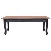 vidaXL Stolik kawowy, czarny, 120x60x45 cm, lite drewno mahoniowe