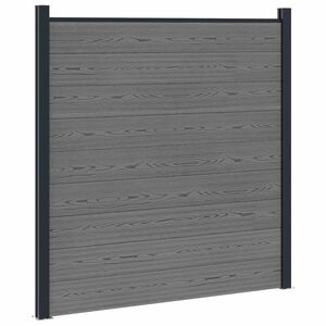 vidaXL Zestaw ogrodzeniowy 180 x 186 cm WPC i aluminium Szary