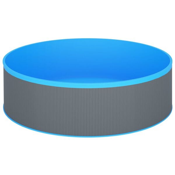 vidaXL Basen ogrodowy z wiszącym skimmerem i pompą, 350x90 cm, szary