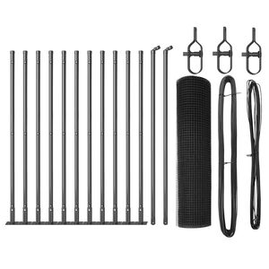 vidaXL Słupek ogrodzeniowy. Szary 25 x 0,5 m (siatka 19 x 19 mm) Stal