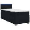vidaXL Ł&oacute;żko Box Spring z materacem i LED Czarny 90 x 190 cm tkanina