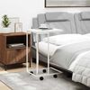 vidaXL Stolik boczny na k&oacute;łkach, biały, 40x30x63,5 cm