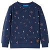 vidaXL Bluza dziecięca, granatowy melanż, 92
