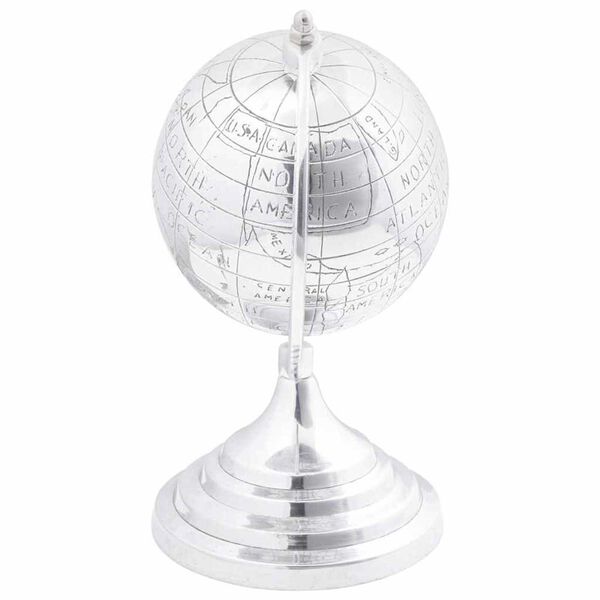 vidaXL Rzeźba Srebrny Aluminium