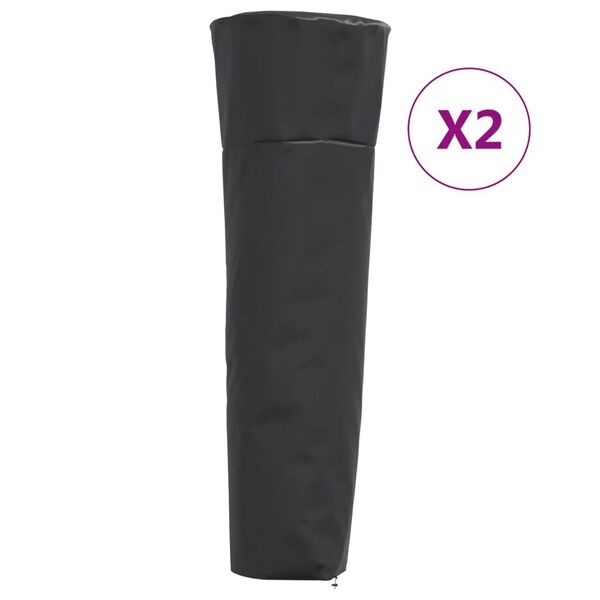 vidaXL Pokrowce na grzejnik w kształcie piramidy, 2 szt., 86x47x241 cm