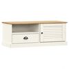 vidaXL Szafka pod TV VIGO, biała, 106x40x40 cm, lite drewno sosnowe