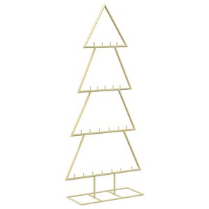 vidaXL Metalowa choinka ze stojakiem KUOPIO 125 cm Stal złoty