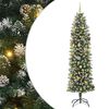 vidaXL Sztuczne smukłe drzewo bożonarodzeniowe Zielony i Biały 240 cm