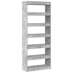 vidaXL Szafka na książki 6 poziomy 80 x 30 x 198 cm Betonowy szary