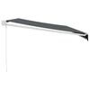 vidaXL Zwijana markiza, antracytowa, 5x3 m, tkanina i aluminium