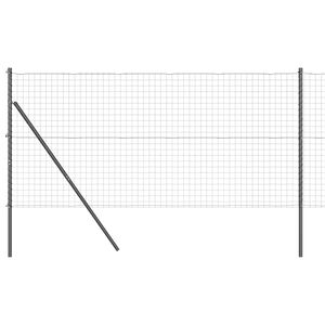vidaXL Euro Fence Ground Fix 10 x 1 m Stal pokryta PVC Szary Siatka