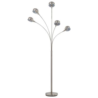 vidaXL Lampa stojąca, 200 cm, 5 x E14, srebrna